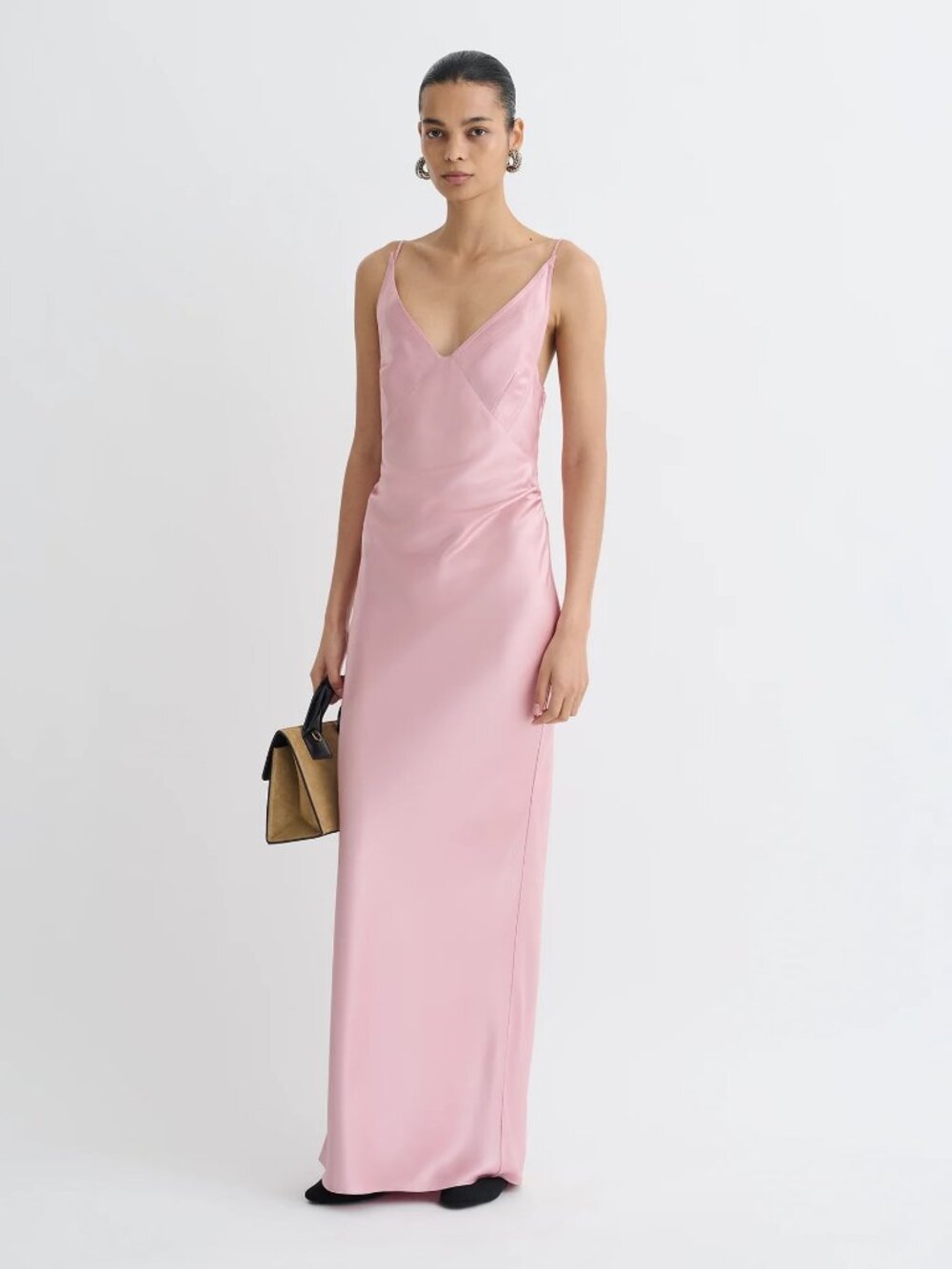 NWT Nanushka Coeus Maxi Slip Dress in Pink